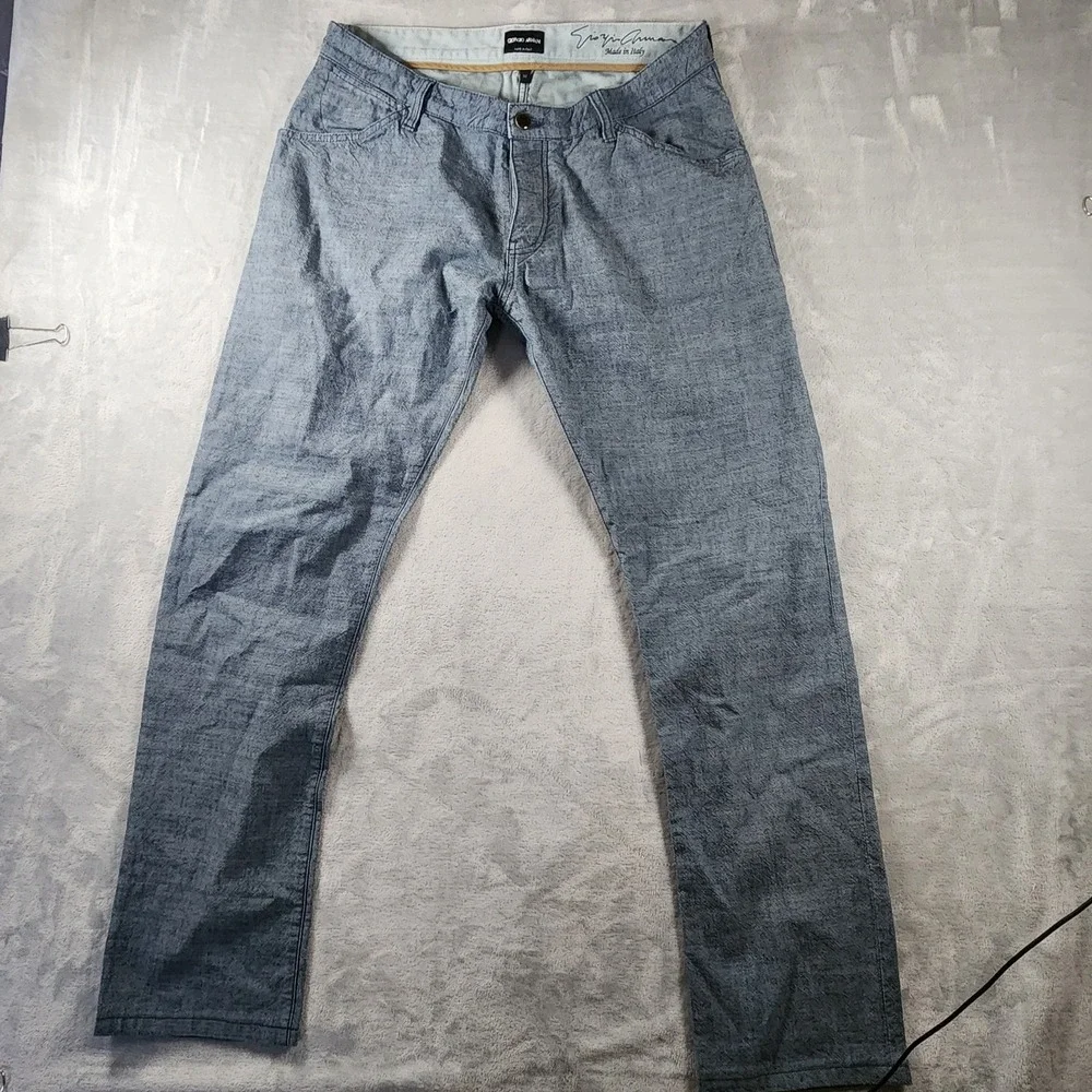 Armani Jeans Men's Dark Wash J05 Regular‎ Fit Stretch Denim Size 32 (29 inseam)